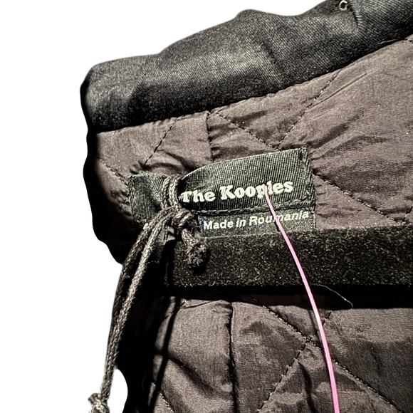 The Kooples Black Military Hooded Toggle Jacket with leather pocket flaps. NWT - Picture 3 of 10